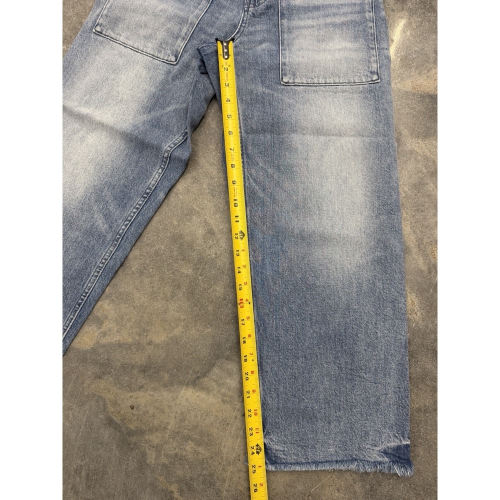 Lucky Brand Lucky Legend High Rise Wide Leg Raw Hem Jeans Womens 4/27 Blue Denim - Picture 2 of 8